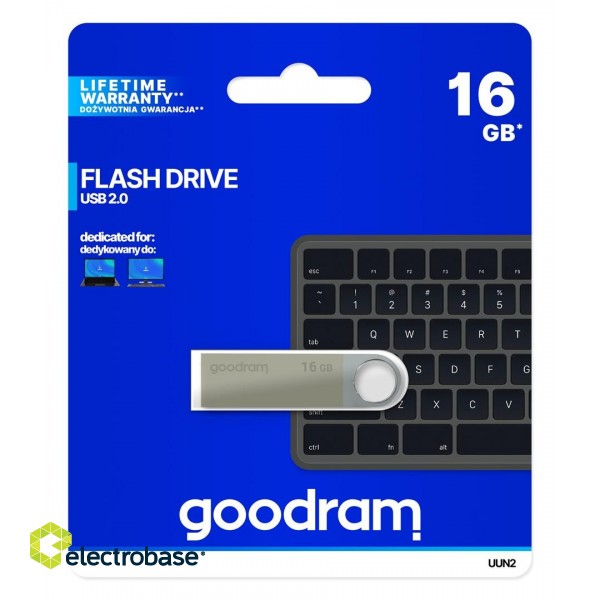 Goodram UUN2 USB flash drive 16 GB USB Type-A 2.0 Silver image 4