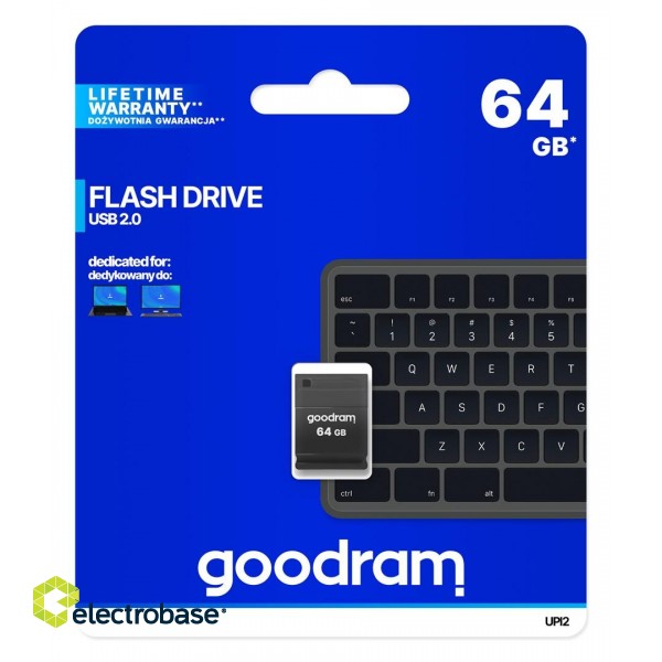 Goodram UPI2 USB flash drive 64 GB USB Type-A 2.0 Black paveikslėlis 4