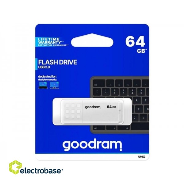 Goodram USB flash drive UME2 64 GB USB Type-A 2.0 White image 5
