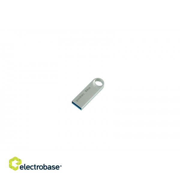 Goodram USB UNO3-0640S0R11 USB flash drive 64 GB USB Type-A 3.2 Gen 1 (3.1 Gen 1) Silver paveikslėlis 2