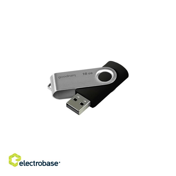 Goodram UTS2 USB flash drive 16 GB USB Type-A 2.0 Black,Silver paveikslėlis 1