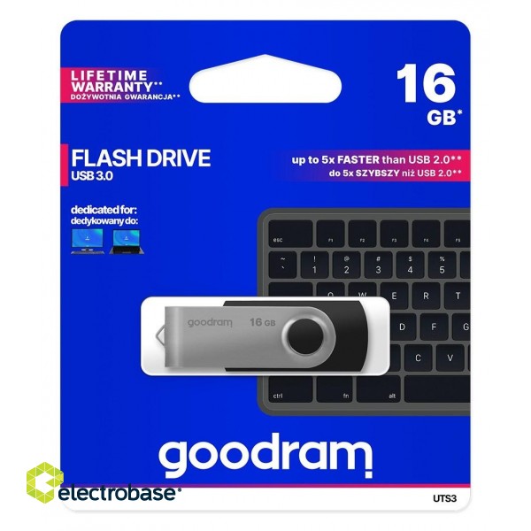 Goodram UTS3 USB flash drive 16 GB USB Type-A 3.2 Gen 1 (3.1 Gen 1) Black image 5