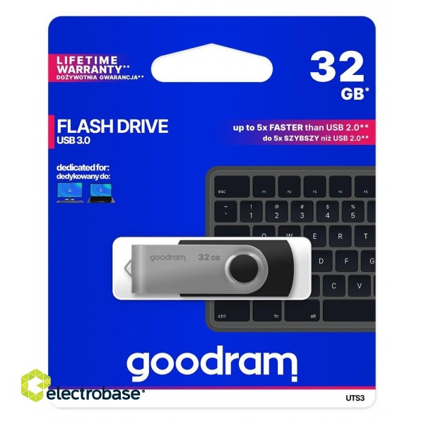 Goodram UTS3 USB flash drive 32 GB USB Type-A 3.2 Gen 1 (3.1 Gen 1) Black image 5