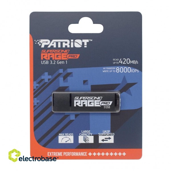 Patriot Memory PEF512GRGPB32U USB flash drive 512 GB USB Type-A 3.2 Gen 1 (3.1 Gen 1) Black фото 4