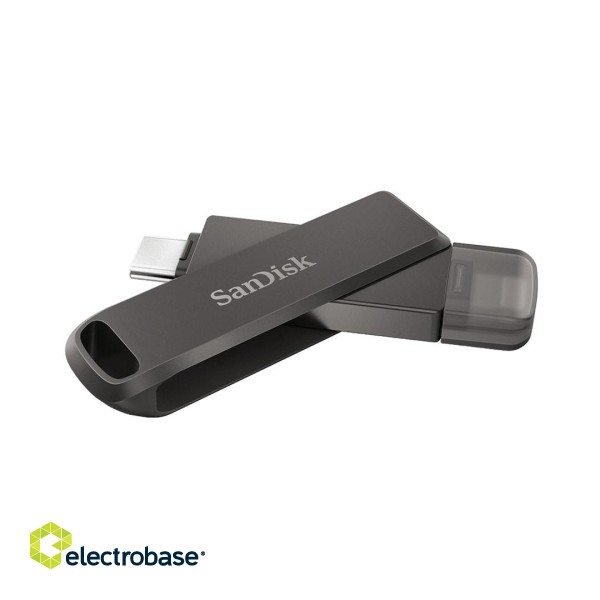 SanDisk iXpand USB flash drive 256 GB USB Type-C / Lightning 3.2 Gen 1 (3.1 Gen 1) Black image 1