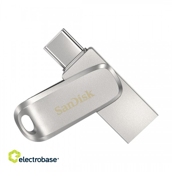 SanDisk Ultra Dual Drive Luxe USB flash drive 1000 GB USB Type-A / USB Type-C 3.2 Gen 1 (3.1 Gen 1) Stainless steel paveikslėlis 1