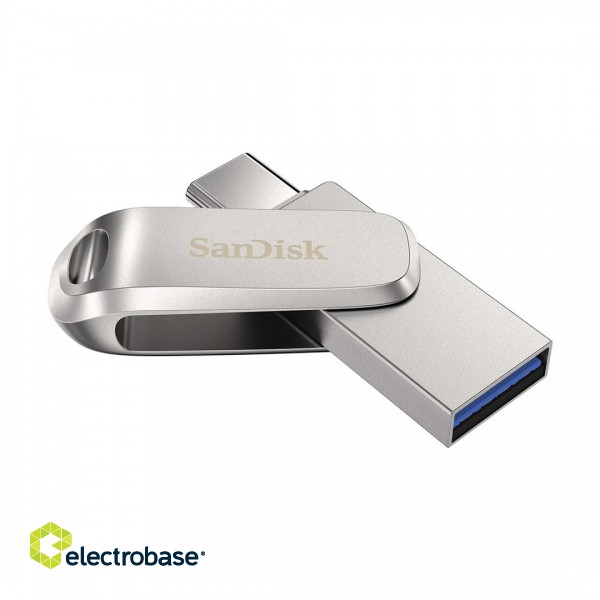 SanDisk Ultra Dual Drive Luxe USB flash drive 512 GB USB Type-A / USB Type-C 3.2 Gen 1 (3.1 Gen 1) Stainless steel фото 2