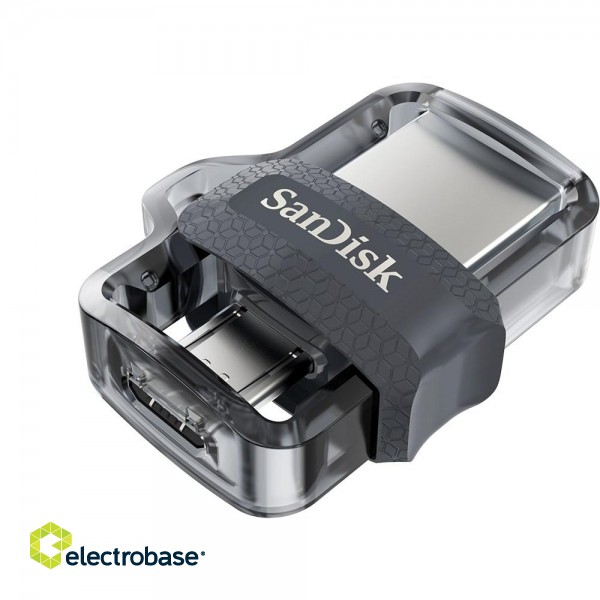 Sandisk Ultra Dual m3.0 USB flash drive 64 GB USB Type-A / Micro-USB 3.2 Gen 1 (3.1 Gen 1) Black,Silver,Transparent image 3