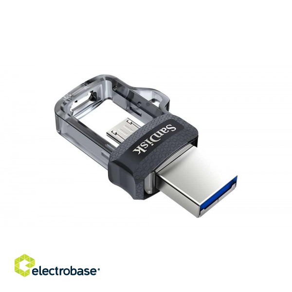 Sandisk Ultra Dual m3.0 USB flash drive 64 GB USB Type-A / Micro-USB 3.2 Gen 1 (3.1 Gen 1) Black,Silver,Transparent image 6