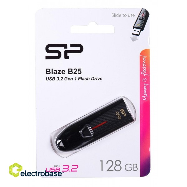 Silicon Power Blaze B25 USB flash drive 128 GB USB Type-A 3.2 Gen 1 (3.1 Gen 1) Black image 2