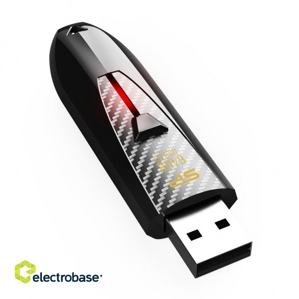 SILICON POWER Blaze B25 Pendrive USB flash drive 64GB USB 3.2 Gen 1 (SP064GBUF3B25V1K) Black image 1