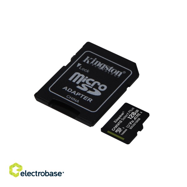Kingston Technology 128GB micSDXC Canvas Select Plus 100R A1 C10 Single Pack w/o ADP paveikslėlis 2