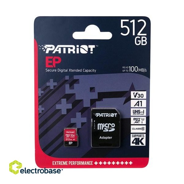 Patriot Memory PEF512GEP31MCX memory card 512 GB MicroSDXC Class 10 paveikslėlis 4