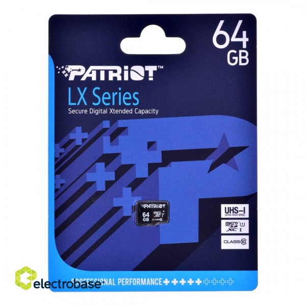 Patriot Memory PSF64GMDC10 memory card 64 GB MicroSDXC UHS-I Class 10