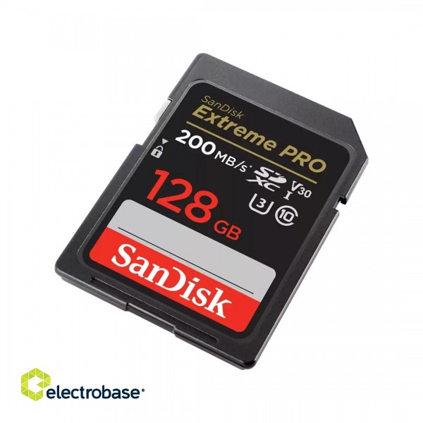 SanDisk Extreme PRO 128 GB SDXC UHS-I Class 10 paveikslėlis 3