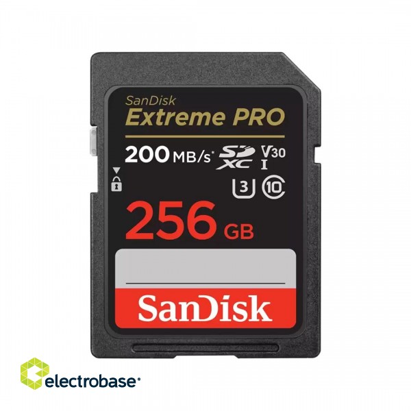 SanDisk Extreme PRO 256 GB SDXC UHS-I Class 10 paveikslėlis 1