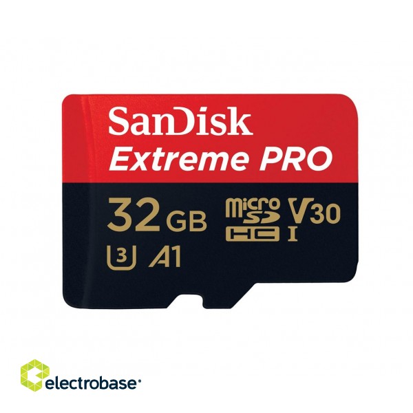 Sandisk Extreme Pro memory card 32 GB MicroSDHC Class 10 UHS-I image 1
