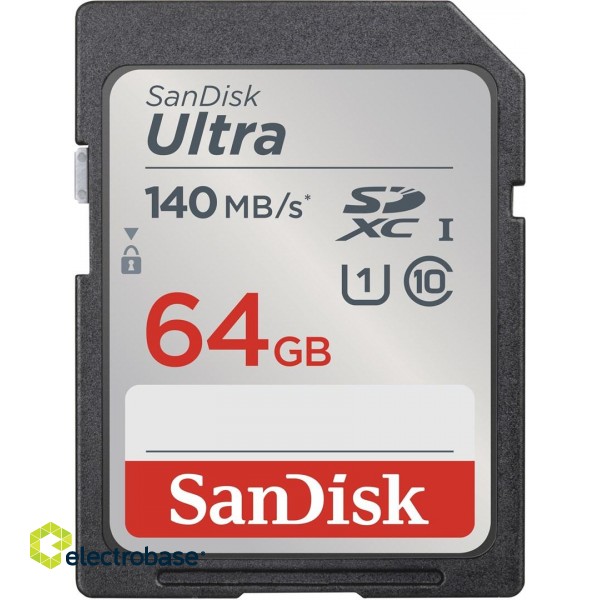 SanDisk Ultra 64 GB SDXC UHS-I Class 10 paveikslėlis 1