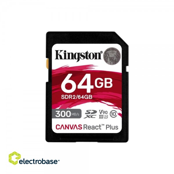 SD Card  64GB Kingston SDXC React+ 300