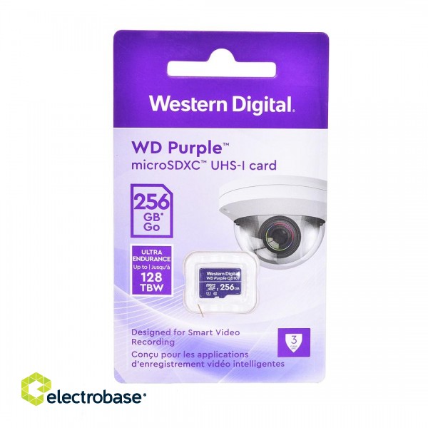 Western Digital WD Purple SC QD101 memory card 256 GB MicroSDXC Class 10 paveikslėlis 1