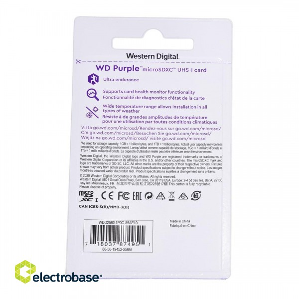 Western Digital WD Purple SC QD101 memory card 256 GB MicroSDXC Class 10 фото 2