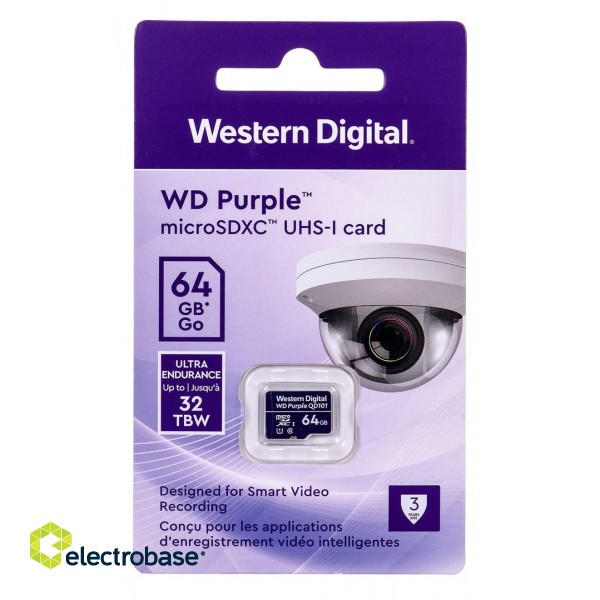Western Digital WD Purple SC QD101 memory card 64 GB MicroSDXC Class 10 фото 2