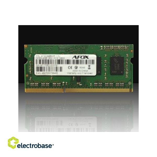 AFOX AFSD34AN1P memory module 4 GB 1 x 4 GB DDR3 1333 MHz paveikslėlis 1