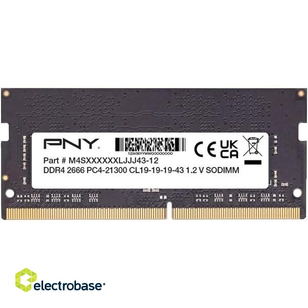 Computer memory PNY MN8GSD42666-SI RAM module 8GB DDR4 SODIMM 2666MHZ paveikslėlis 1