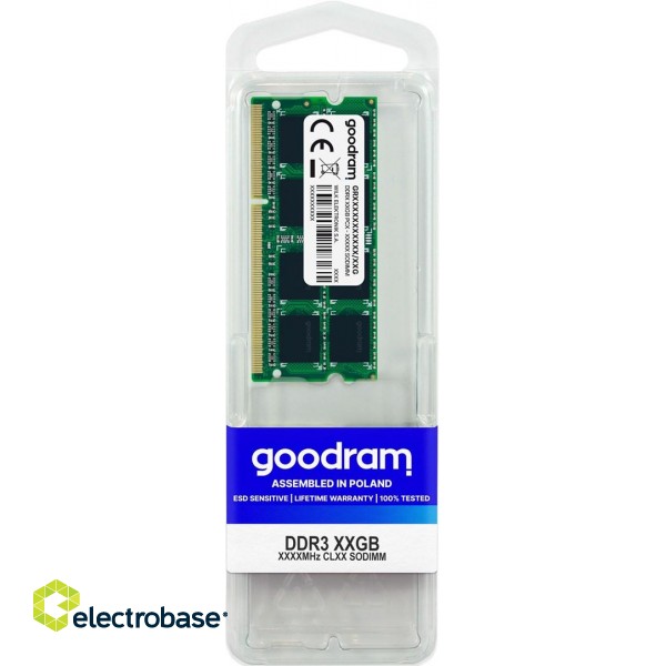 Goodram 8GB DDR3 PC3-12800 SO-DIMM memory module 1600 MHz фото 3