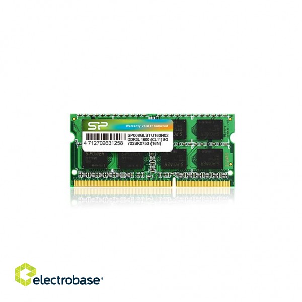 Silicon Power 8GB DDR3L SO-DIMM memory module 1 x 8 GB 1600 MHz фото 1