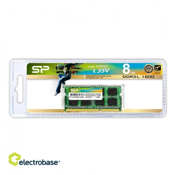 Silicon Power 8GB DDR3L SO-DIMM memory module 1 x 8 GB 1600 MHz фото 2