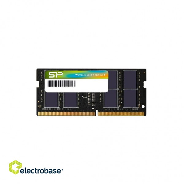 SILICON POWER DDR4 SODIMM RAM memory 3200 MHz CL22 16 GB (SP016GBSFU320X02) Black paveikslėlis 1