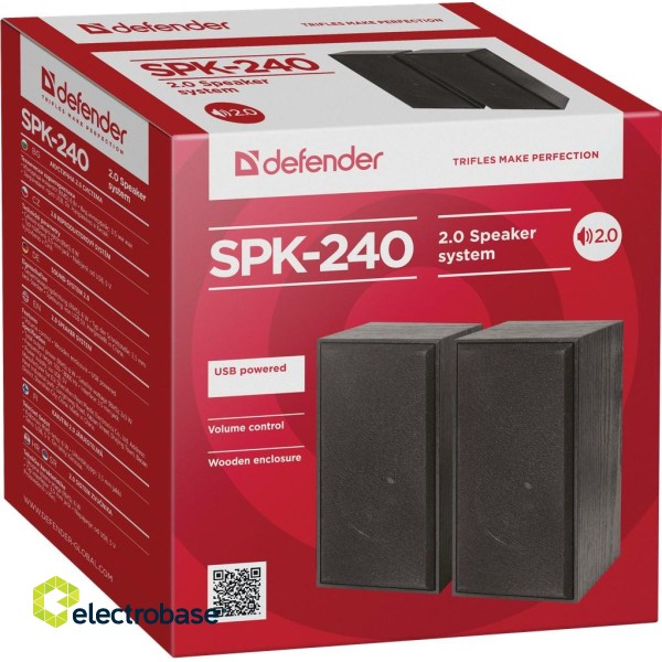 Defender SPK-240 loudspeaker Black Wired 6 W paveikslėlis 6