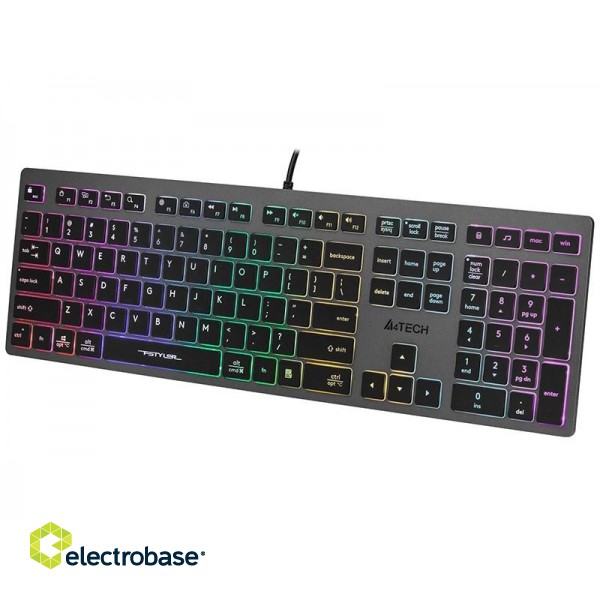 A4Tech FSTYLER FX60H (Neon Backlit) keyboard USB QWERTY Black, Grey image 1