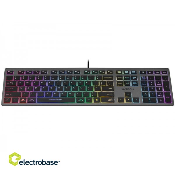 A4Tech FSTYLER FX60H (Neon Backlit) keyboard USB QWERTY Black, Grey image 2