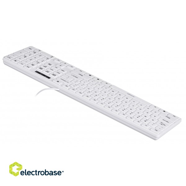 Activejet K-3066SW USB Wired Keyboard, White image 4