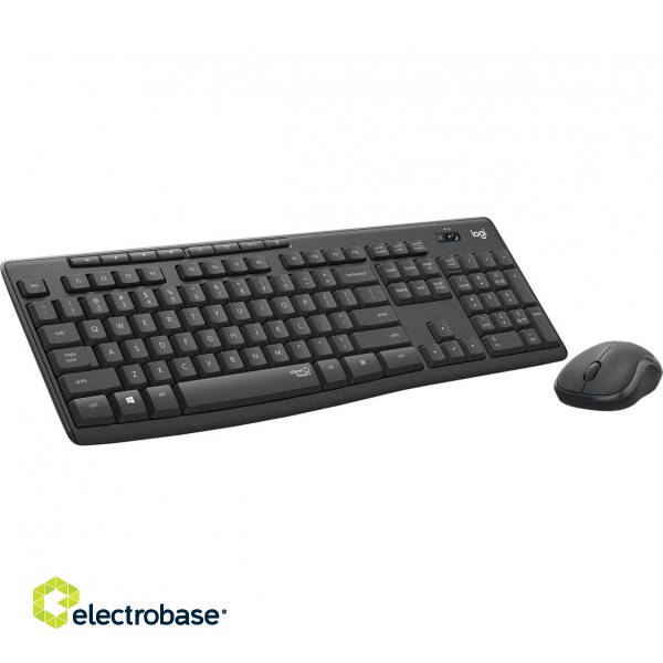 Logitech MK295 Silent Wireless Combo keyboard Mouse included USB QWERTZ German Graphite фото 3