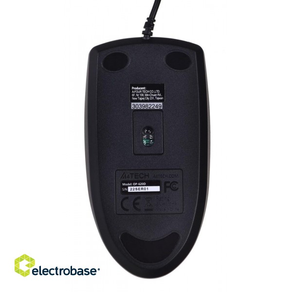A4Tech OP-620D mouse Ambidextrous USB Type-A Optical 800 DPI image 4