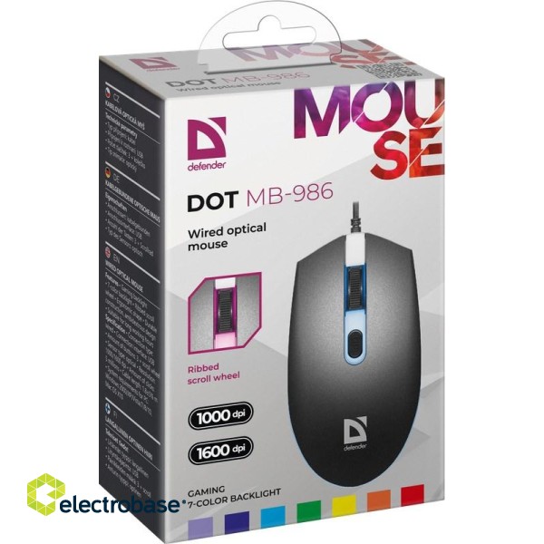 Defender DOT MB-986 mouse Ambidextrous USB Type-A Optical 1600 DPI image 7
