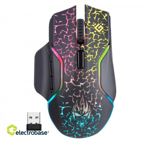 DEFENDER MOUSE GM-067 ONESHOT OPTIC RF RGB 3200dpi 7P paveikslėlis 4