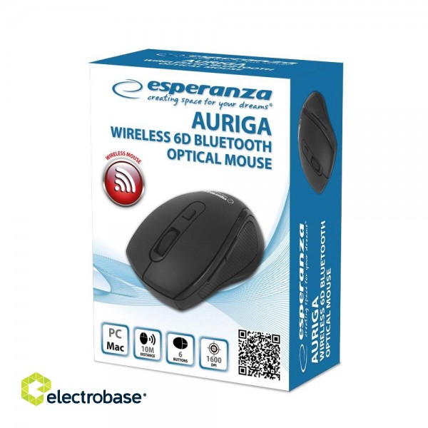 Esperanza EM128K Wireless Bluetooth 6D Mouse, black image 2