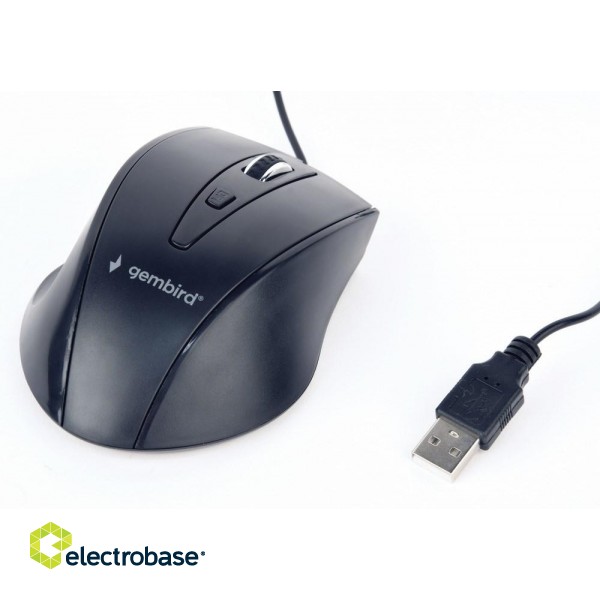 Gembird MUS-4B-02 mouse Right-hand USB Optical 1200 DPI paveikslėlis 3