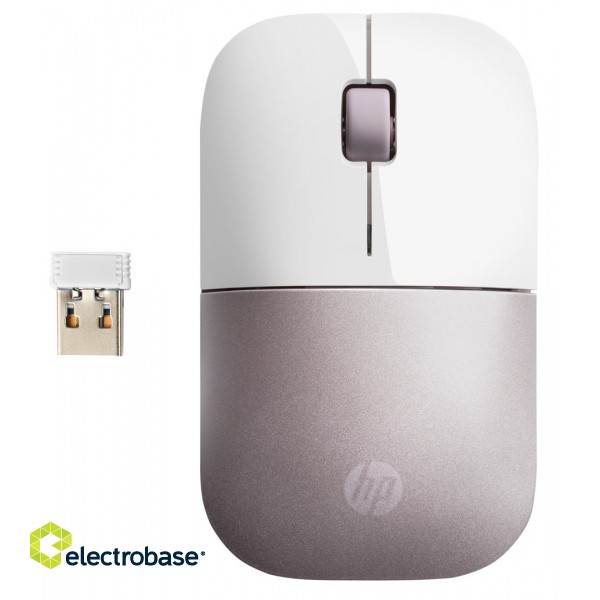 HP Wireless Mouse Z3700 - White/Pink image 1