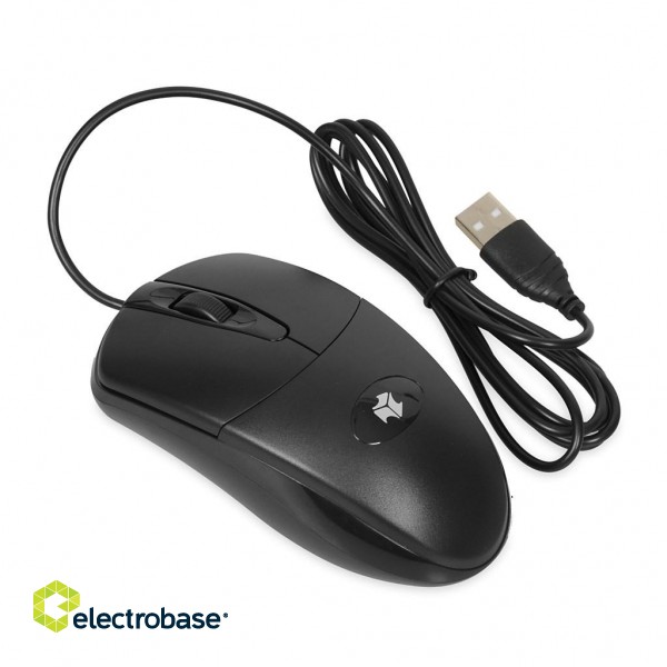 iBOX i010 Rook wired optical mouse, black image 2