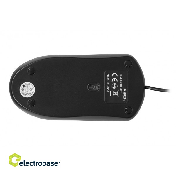 iBOX i010 Rook wired optical mouse, black image 4