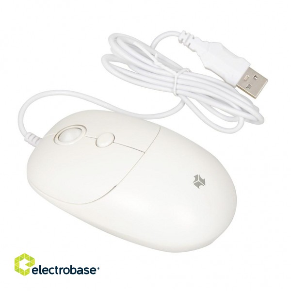 iBOX i011 Seagull wired optical mouse, white paveikslėlis 3