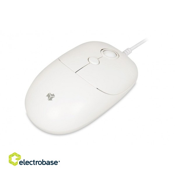 iBOX i011 Seagull wired optical mouse, white paveikslėlis 6