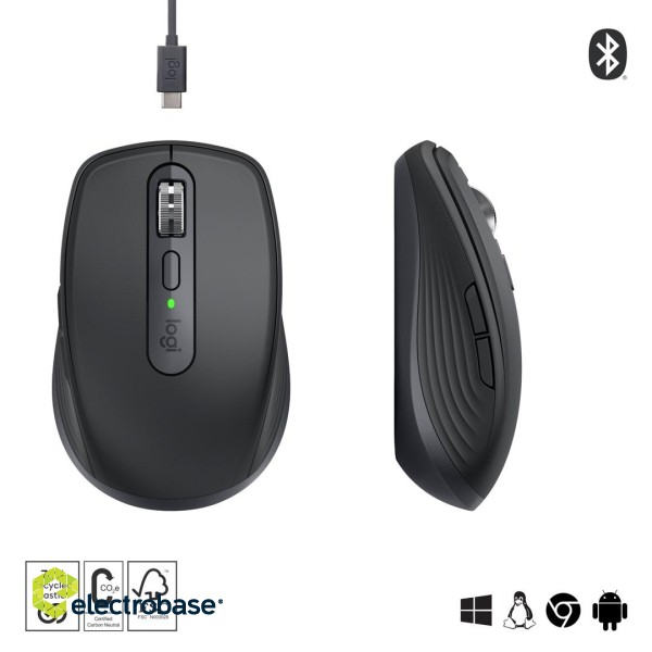 Logitech MX Anywhere 3S mouse Right-hand RF Wireless + Bluetooth Laser 8000 DPI image 5