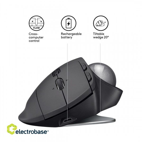 Logitech MX Ergo Mouse RF Wireless+Bluetooth image 4