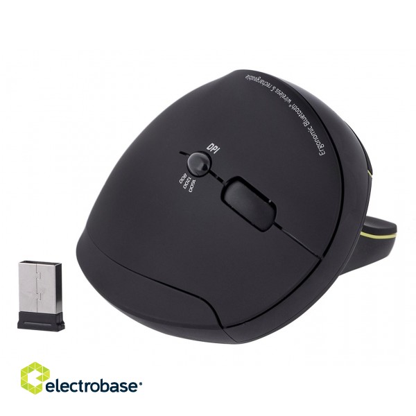 Port Designs 900706-BT mouse Right-hand RF Wireless+Bluetooth Optical 1600 DPI paveikslėlis 8